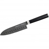 Кухонный нож сантоку Samura Mo-V Stonewash 138 мм, сталь AUS-8, рукоять G10 купить в Нальчике