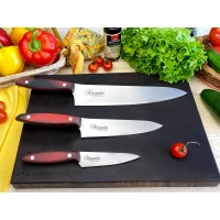 Набор из 3-х кухонных ножей Alexander AUS-8 Satin, Kizlyar Supreme купить в Нальчике