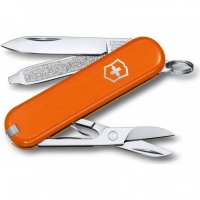 Нож Victorinox Classic SD Colors, Mango Tango (0.6223.83G) оранжевый, 7 функций 58мм купить в Нальчике